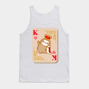 Easily Distracted By Poker Card Sloth Tank Top